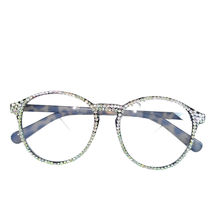 Women Stylish Cat Eye Glasses with Sparkling Rhinestone Trim Kalsten