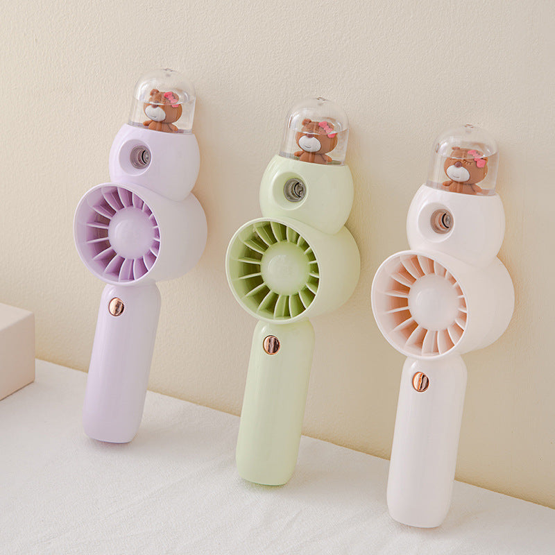 Women's Portable Hand Fan with Spray Element and Ergonomic Design Kalsten