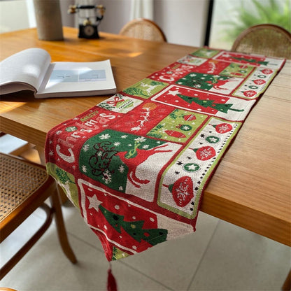 Artistic Holiday-Themed Table Runner