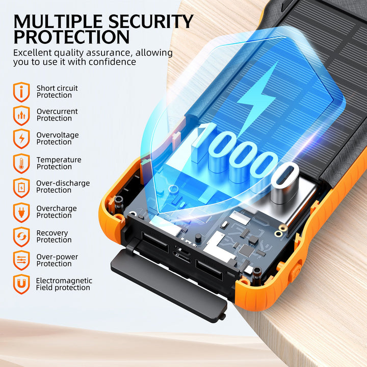 Solar Powerbank with Integrated LED Light Kalsten