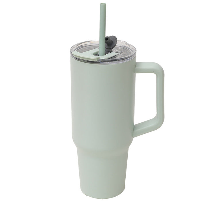 Unisex Insulated Drinking Cup with Handle and Integrated Straw Kalsten