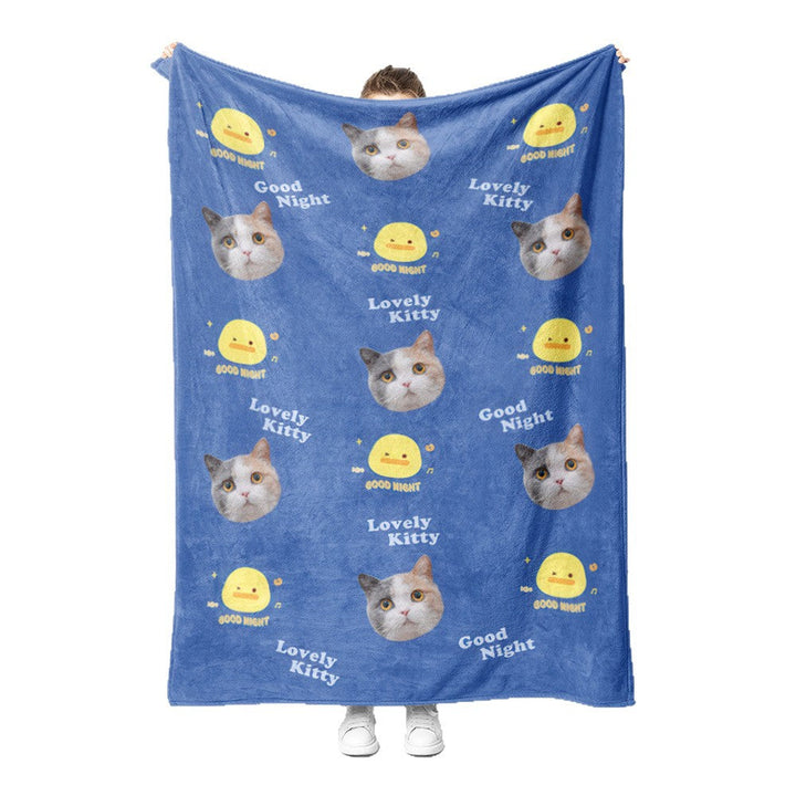 Cute Cat Pattern Fleece Blanket Kalsten