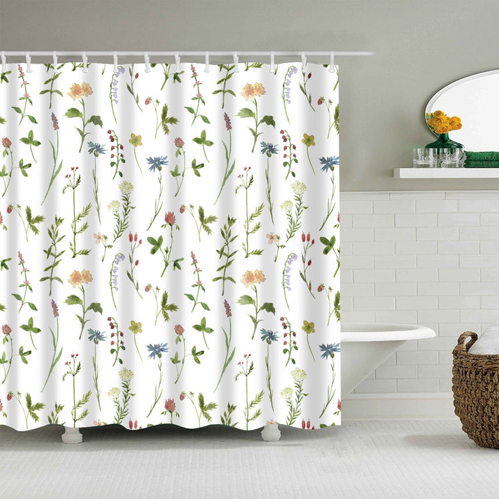 Floral Patterned Bathroom Shower Curtain Kalsten