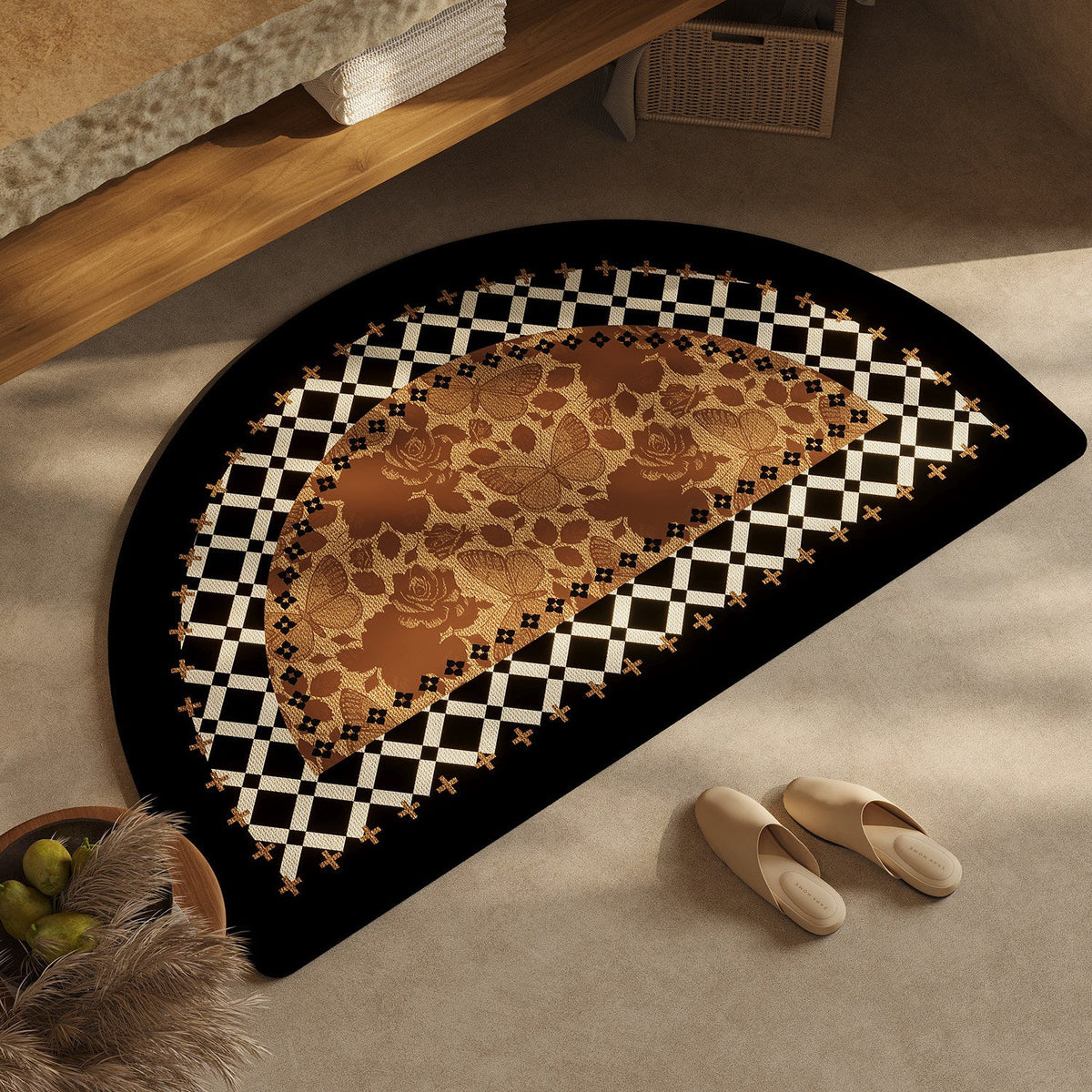 Chic Geometric Design Bath Mat