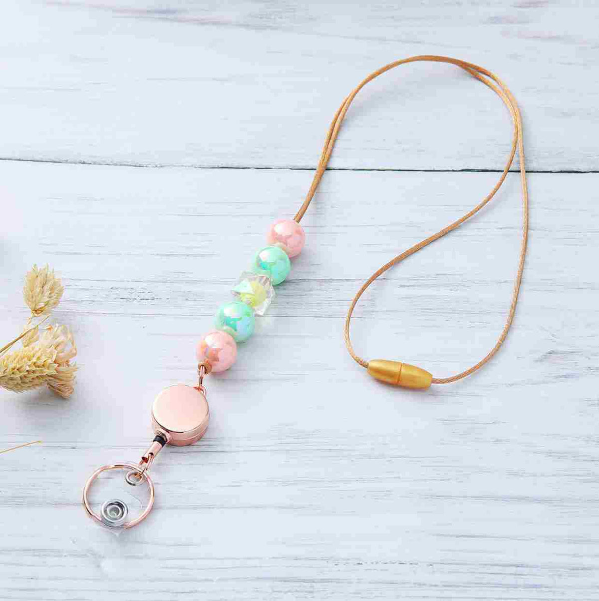 Decorative Beaded ID Badge Lanyard Acalora