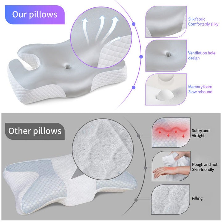 Ergonomic Neck And Shoulder Sleep Pillow With Cooling Gel Surface Kalsten