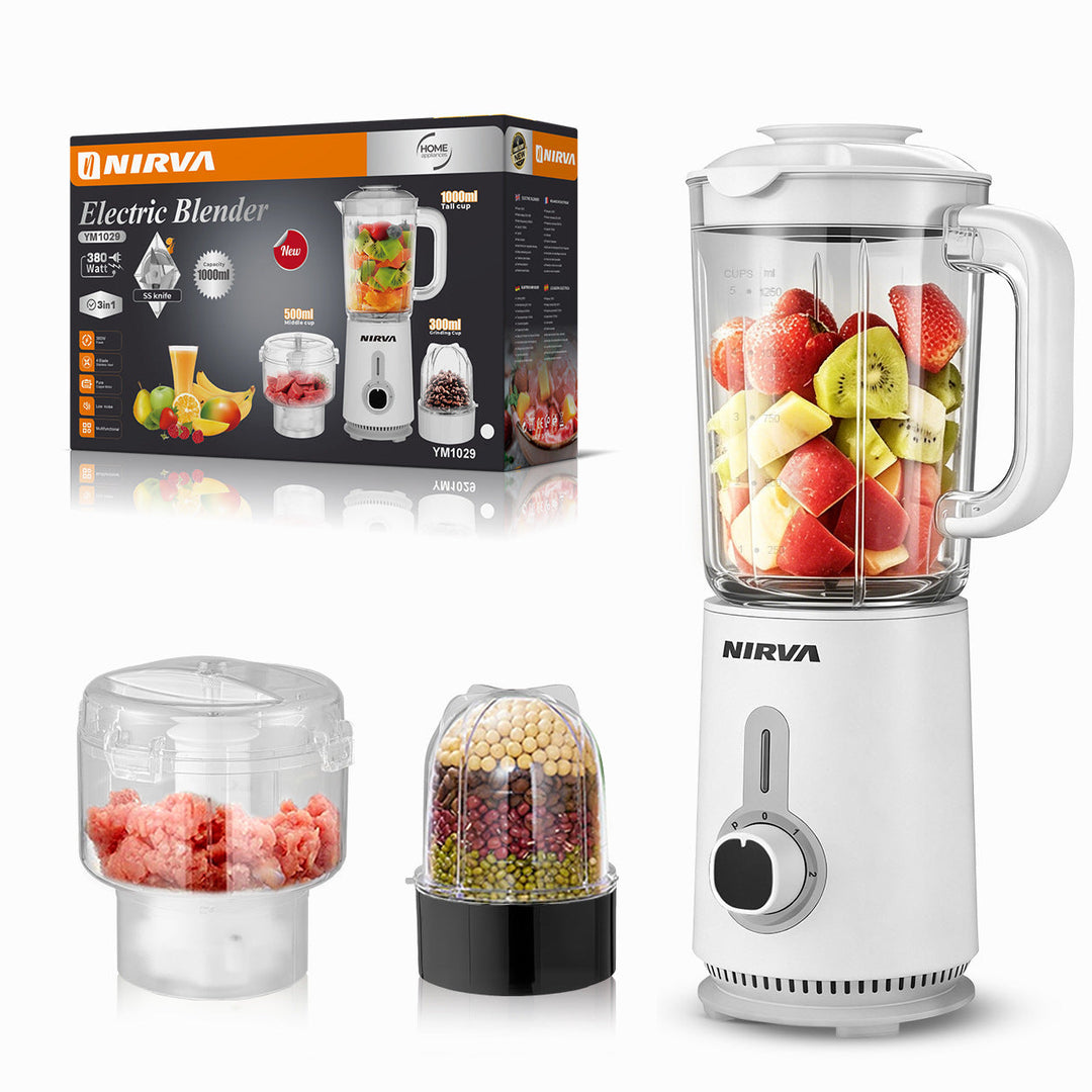 High-Power Multi-Functional Electric Blender with Chopper and Juicing Attachments Kalsten
