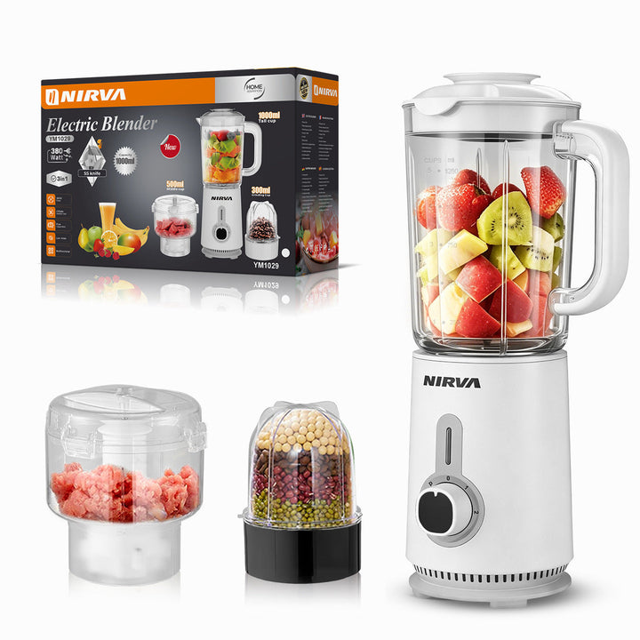 High-Power Multi-Functional Electric Blender with Chopper and Juicing Attachments Kalsten
