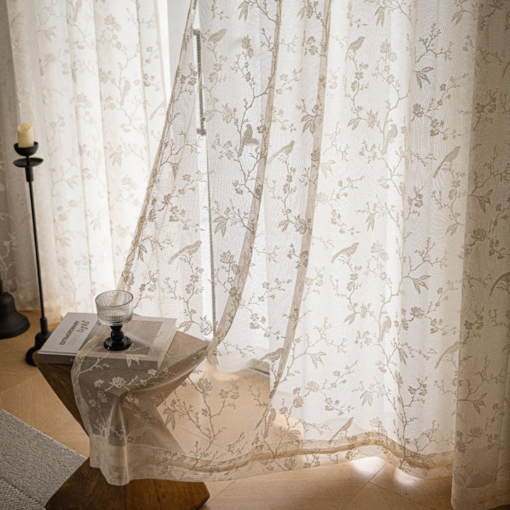 WoLace Embroidered Sheer Curtain Kalsten