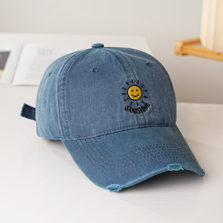 Women's sporty cotton cap with sun embroidery Kalsten