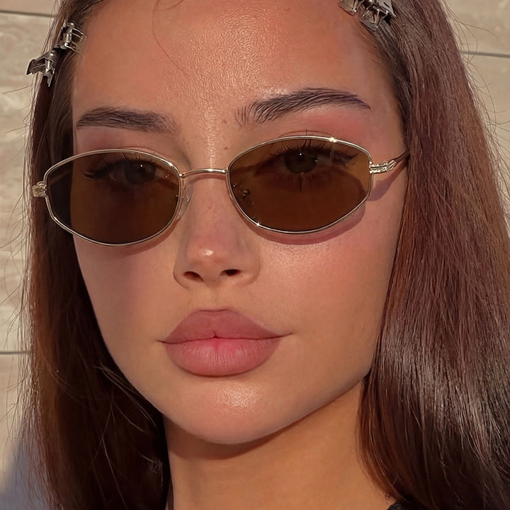 Ladies' fashionable sunglasses in minimalist oval design Kalsten