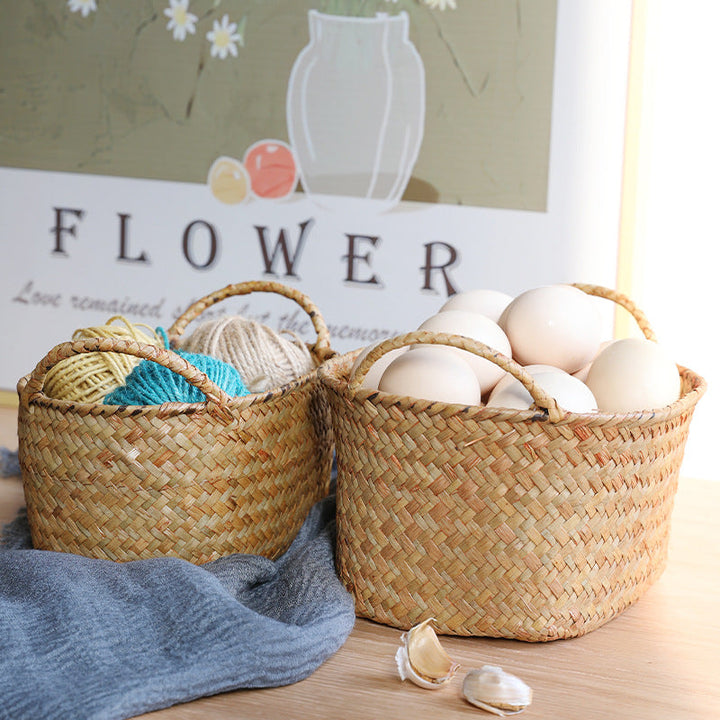 Unisex Braided Storage Basket with Ergonomic Handles Kalsten
