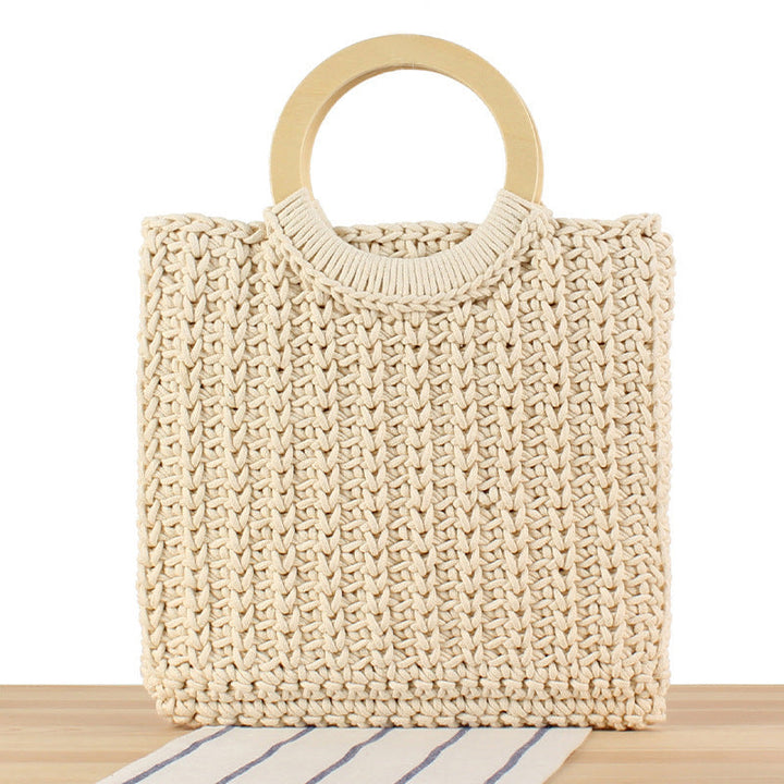 Handbag with Modern Geometric Knit Design Kalsten