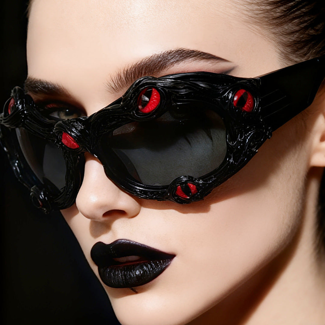 Women's creative designer sunglasses with extravagant 3D elements Kalsten