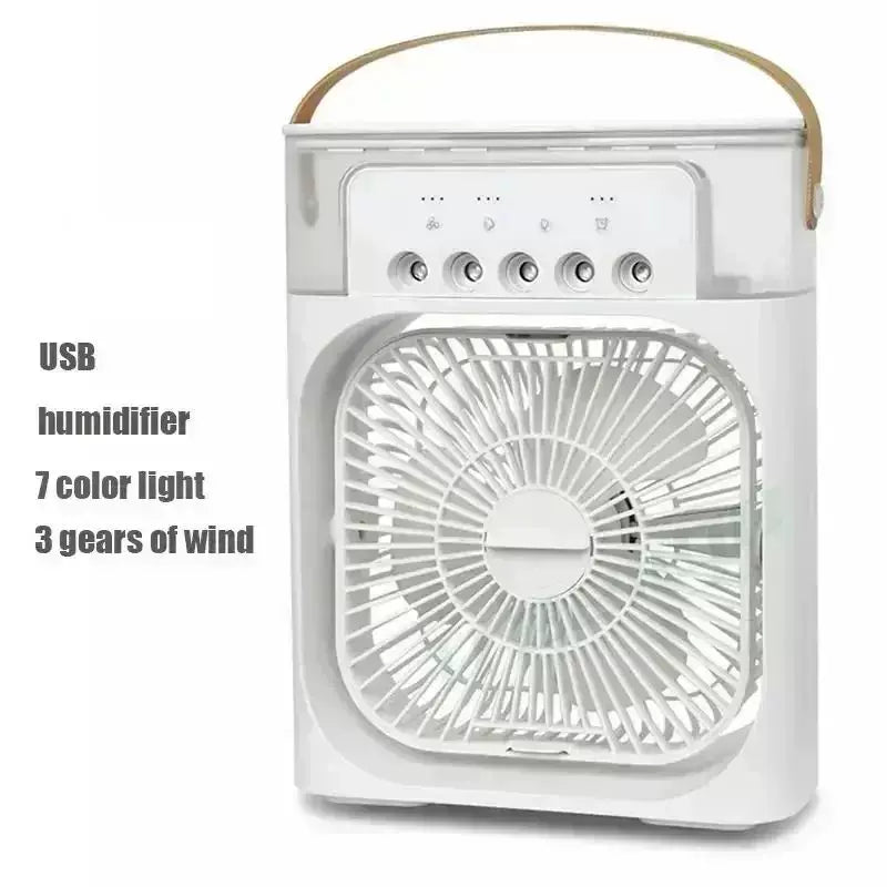 Unisex One Size USB humidifying portable fan with three speed levels, seven color mood light, removable water tank and stable carrying handle Kalsten