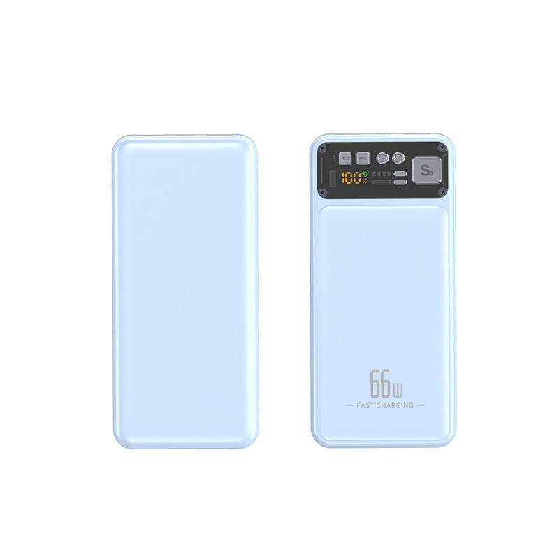 Power bank with integrated cable system and digital charging display Kalsten