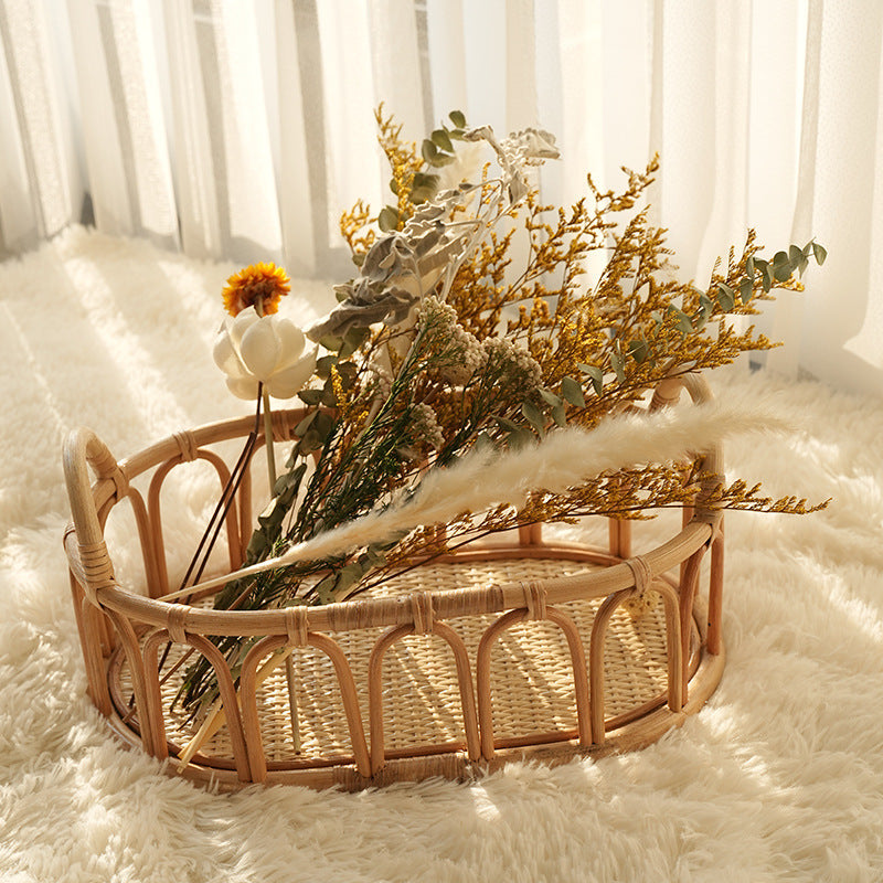 Women's oval rattan serving basket Kalsten