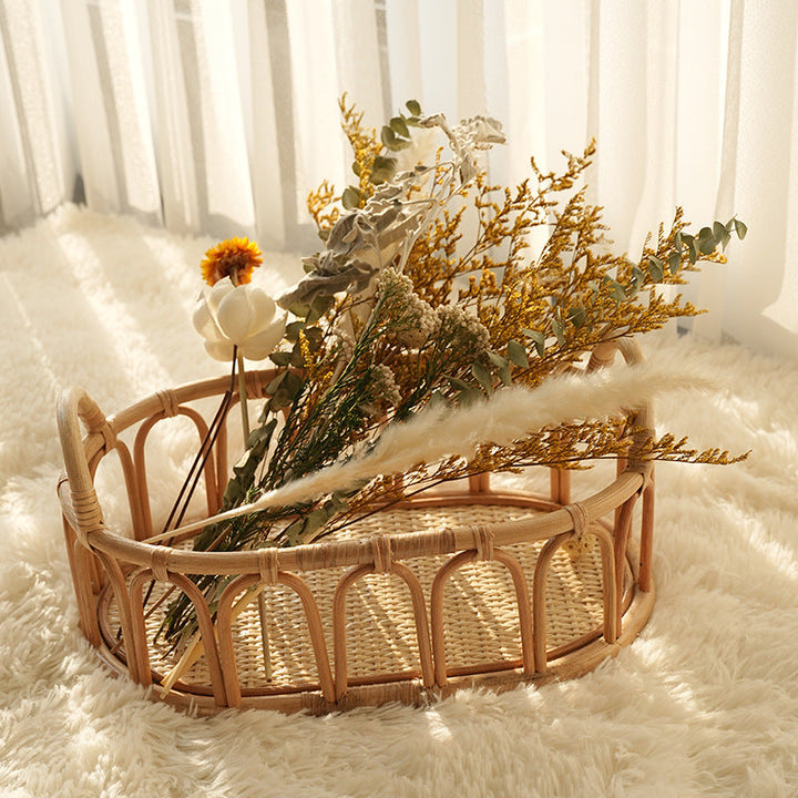 Women's oval rattan serving basket Kalsten