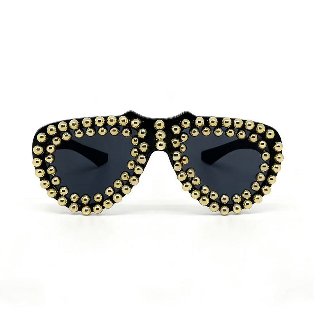 Ladies fashionable heart sunglasses with rhinestone embellished frame Kalsten