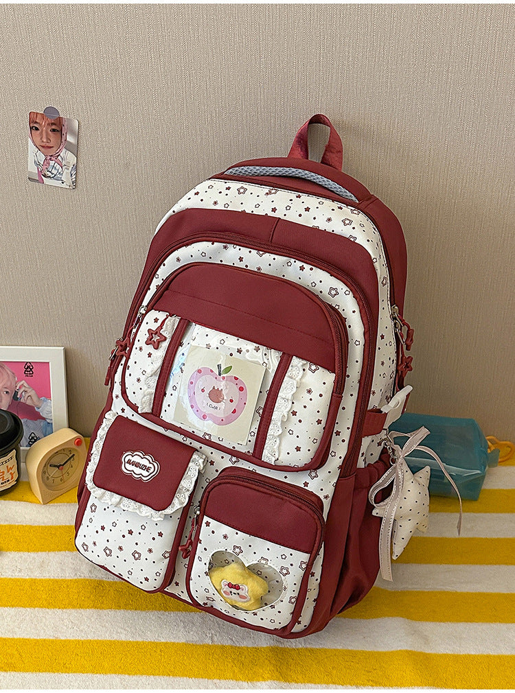 Cute Plush Character Design School Backpack