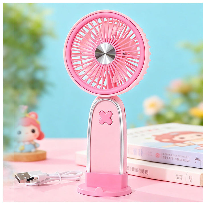 Women portable mini fan with USB charging function and ergonomic design Kalsten