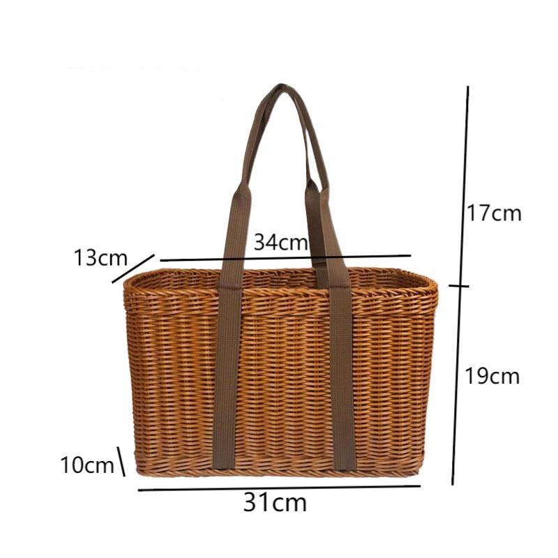 Handcrafted Woven Shopper Basket Kalsten