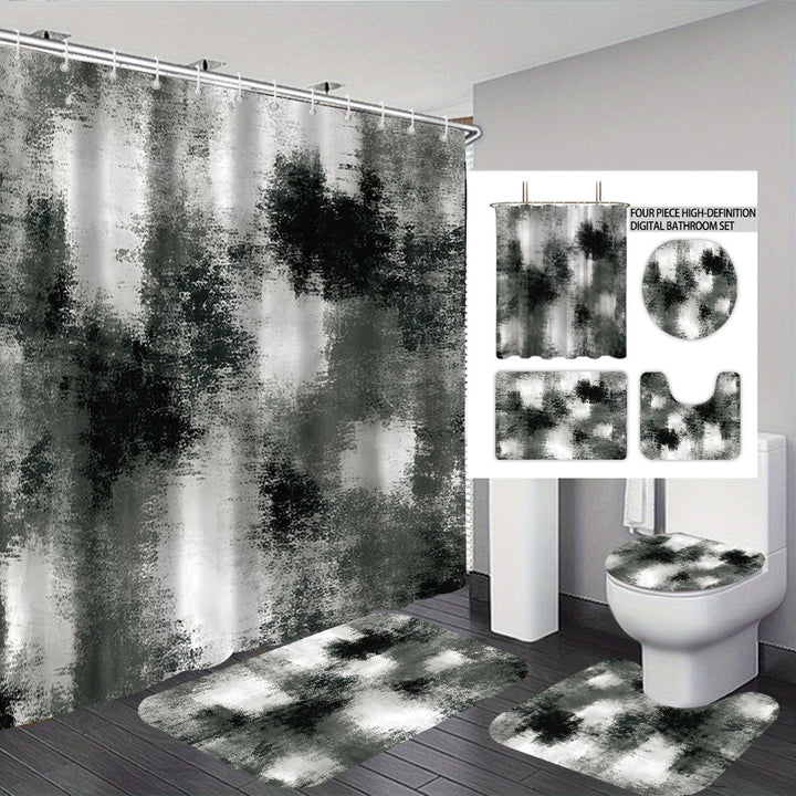 Abstract Design Four-Piece Digital Bathroom Set Kalsten