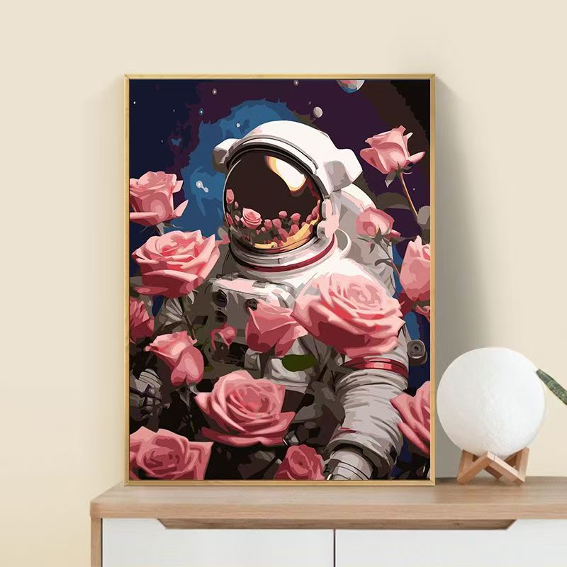 Astronaut Flower Art Print Kalsten