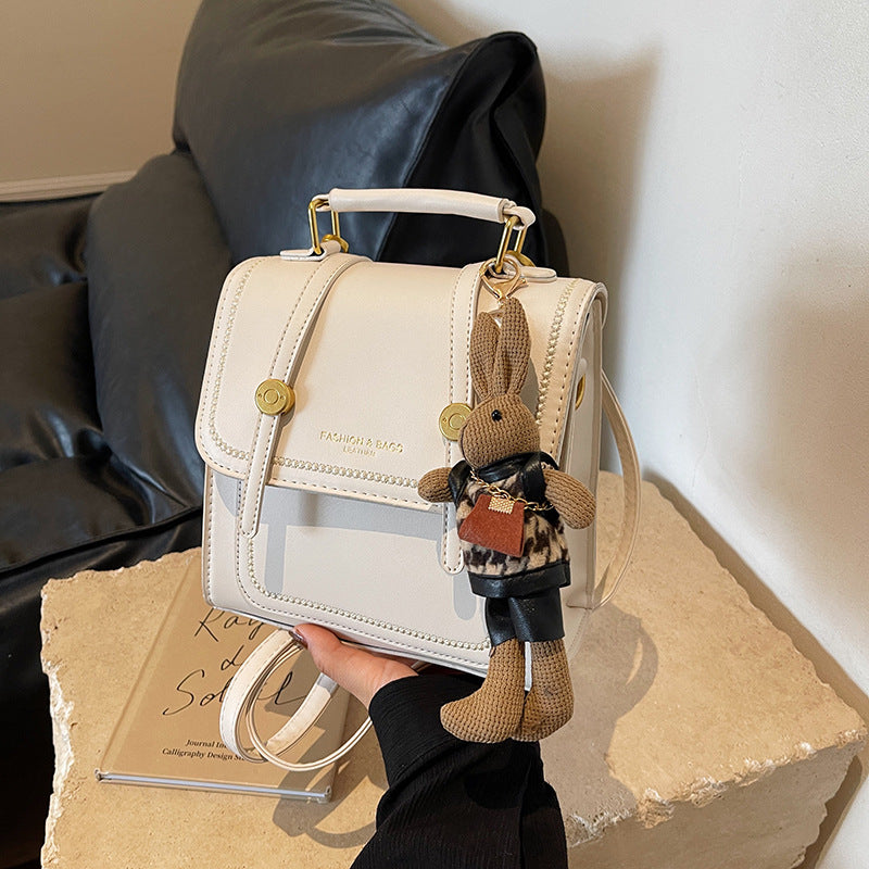 Vintage-Inspired Structured Satchel Bag Acalora