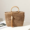 Handbag Made of Crocheted Natural Material Kalsten