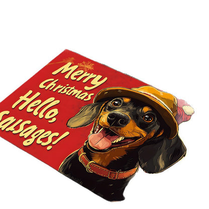 Festive Dog-Themed Entryway Mat Acalora