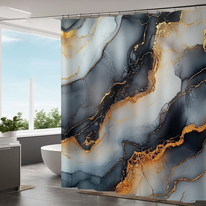 Marble Pattern Waterproof Shower Curtain Kalsten