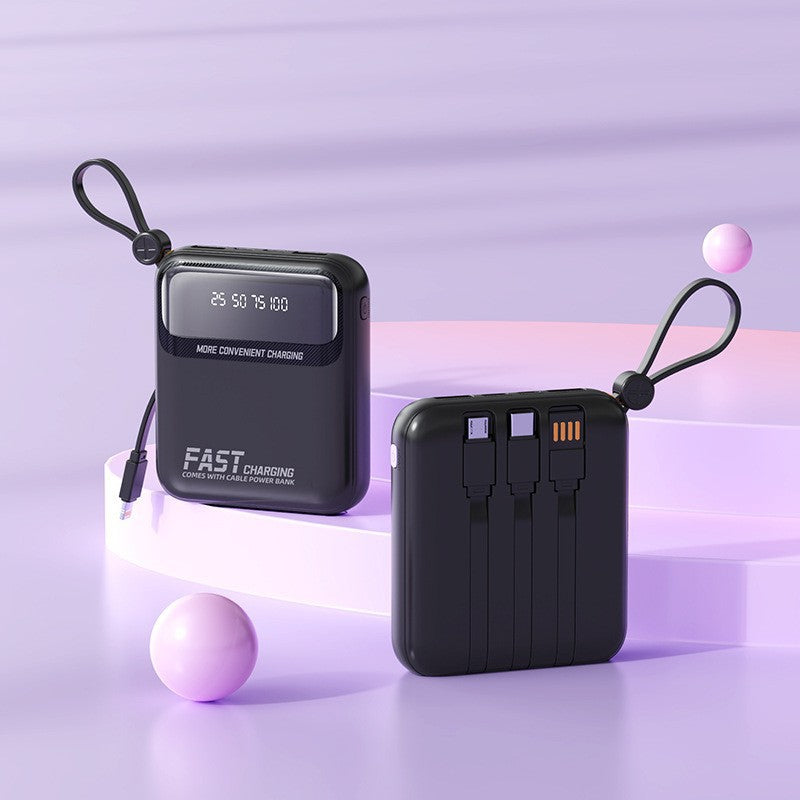 Portable power bank with integrated cables and multifunctional charging port Kalsten