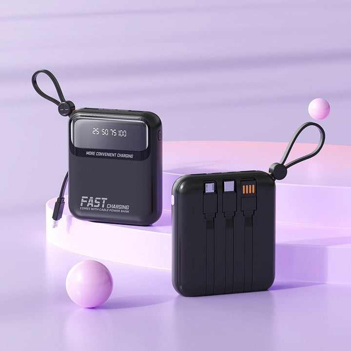 Portable power bank with integrated cables and multifunctional charging port Kalsten
