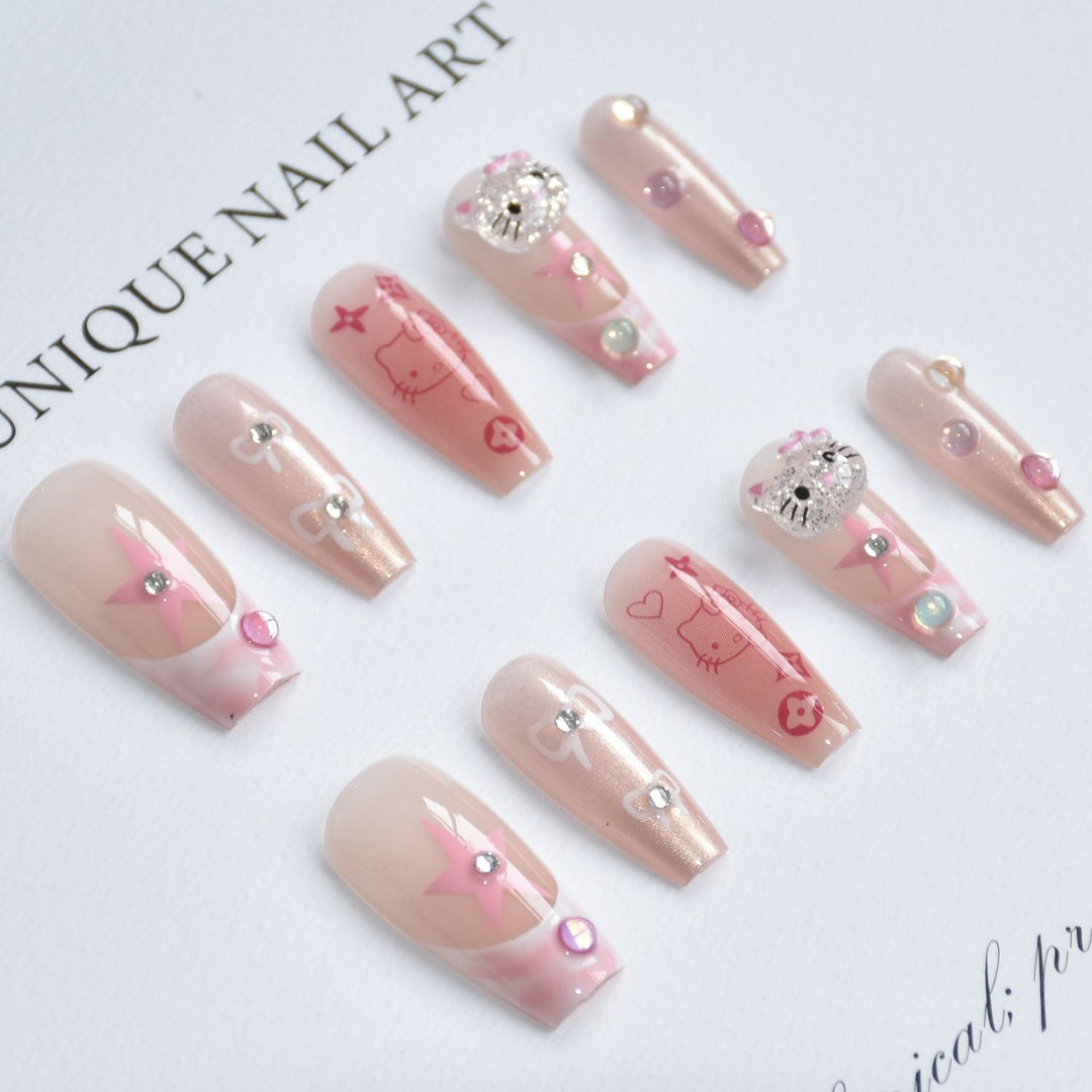 Whimsical Cartoon-Themed Press-On Nail Art Kalsten