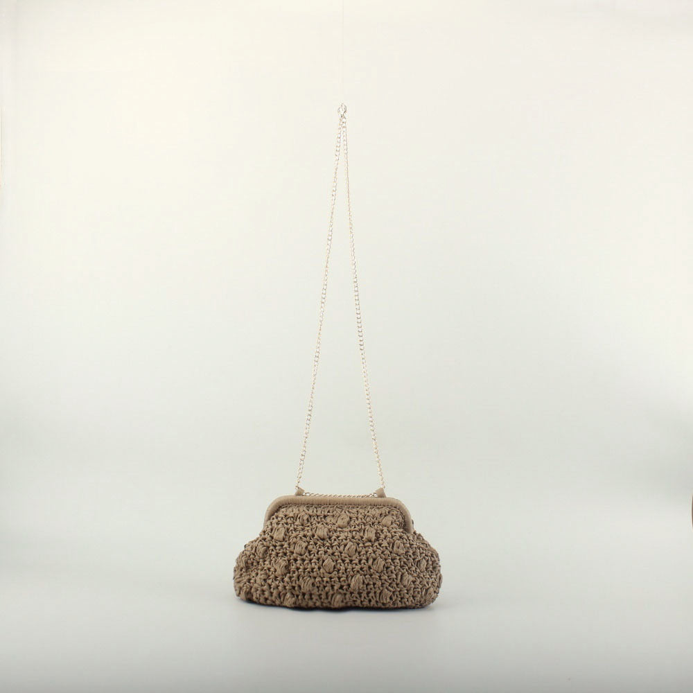 Elegant crochet handbag with fine chain strap Kalsten