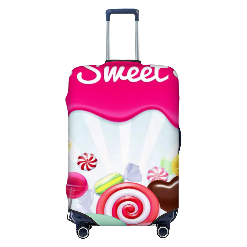 Unisex non-elastic luggage cover with graffiti print and zipper opening, stretchable protective cover with non-slip inner fastening Kalsten