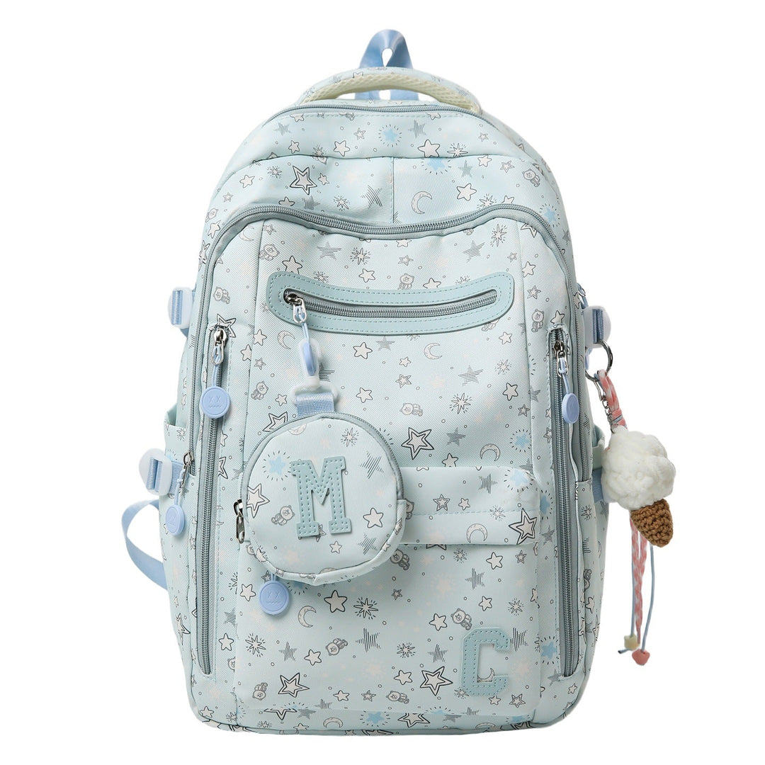 Playful Star-Printed School Backpack