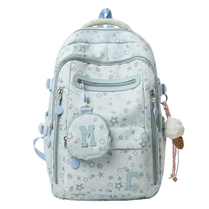 Playful Star-Printed School Backpack