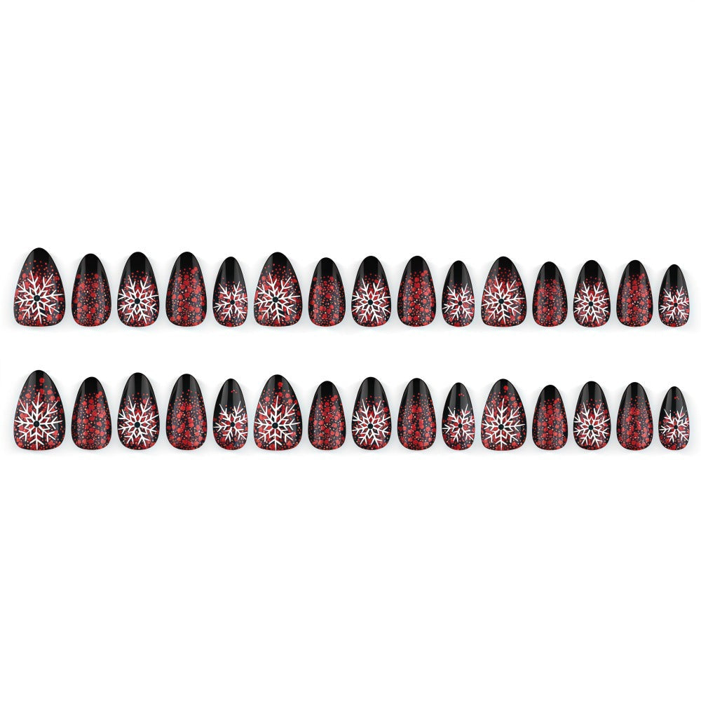 Artificial nails with snowflake design Kalsten