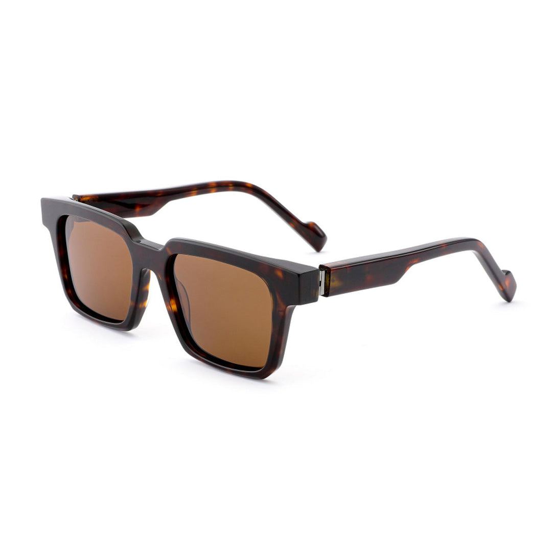 Women's sunglasses in modern, angular design with brown lenses Kalsten