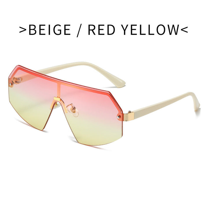 Women futuristic oversized sunglasses with innovative frame Kalsten