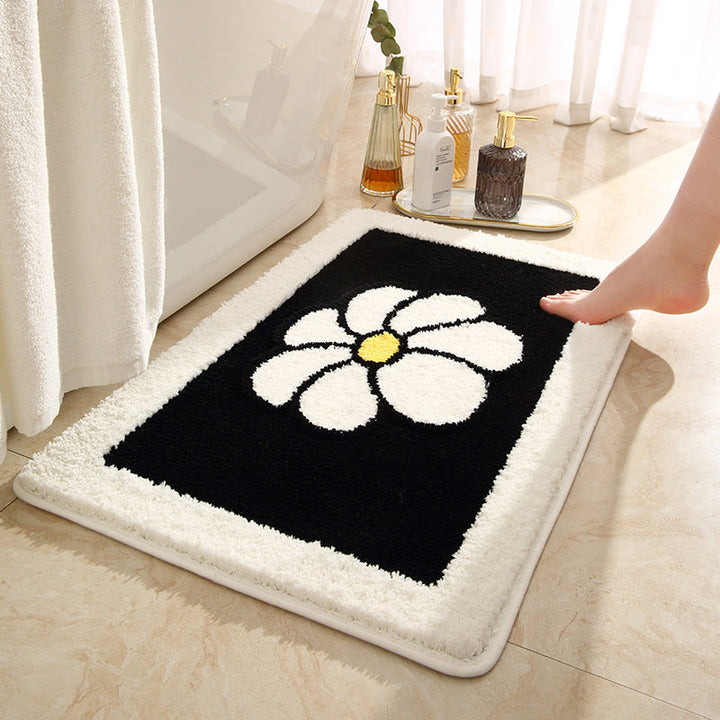 Floral Design Shower Rug