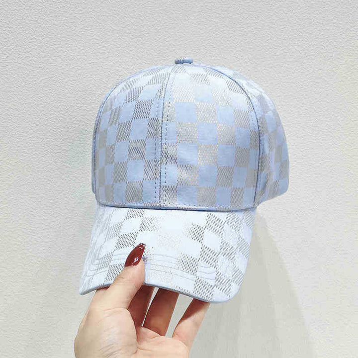 Women's Stylish Checkered Pattern Baseball Cap Kalsten