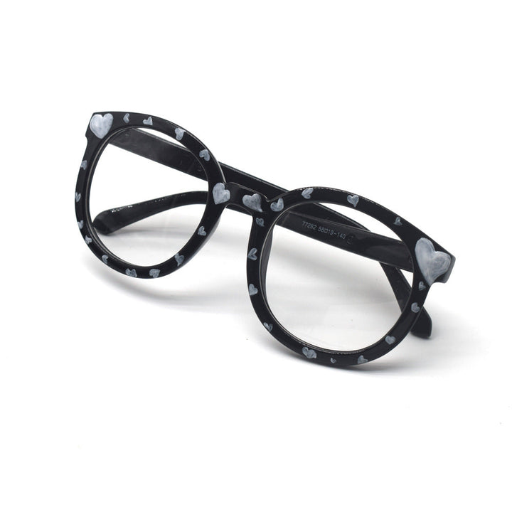 Trendy Heart-Printed Cat-Eye Glasses Kalsten