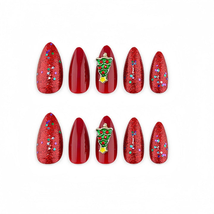 Artificial nails with festive Christmas design Kalsten