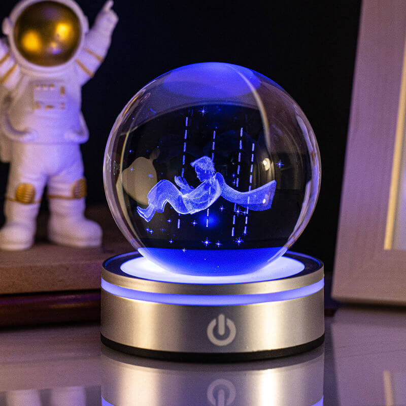 Creative 3D Inner Carving Luminous Crystal Ball Colorful Gradient Small Night Lamp Home Decorations Gifts Selection | Kalsten