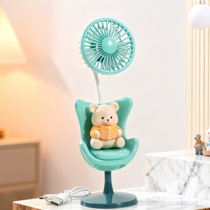 Women's Portable Mini Fan with Fun Bear Design Kalsten