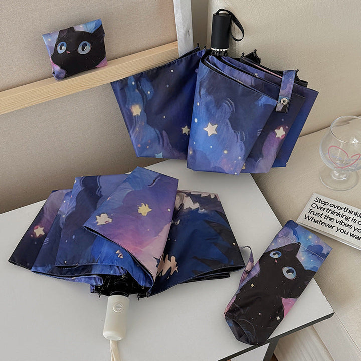 Women's umbrella with cute cat design by Kalsten