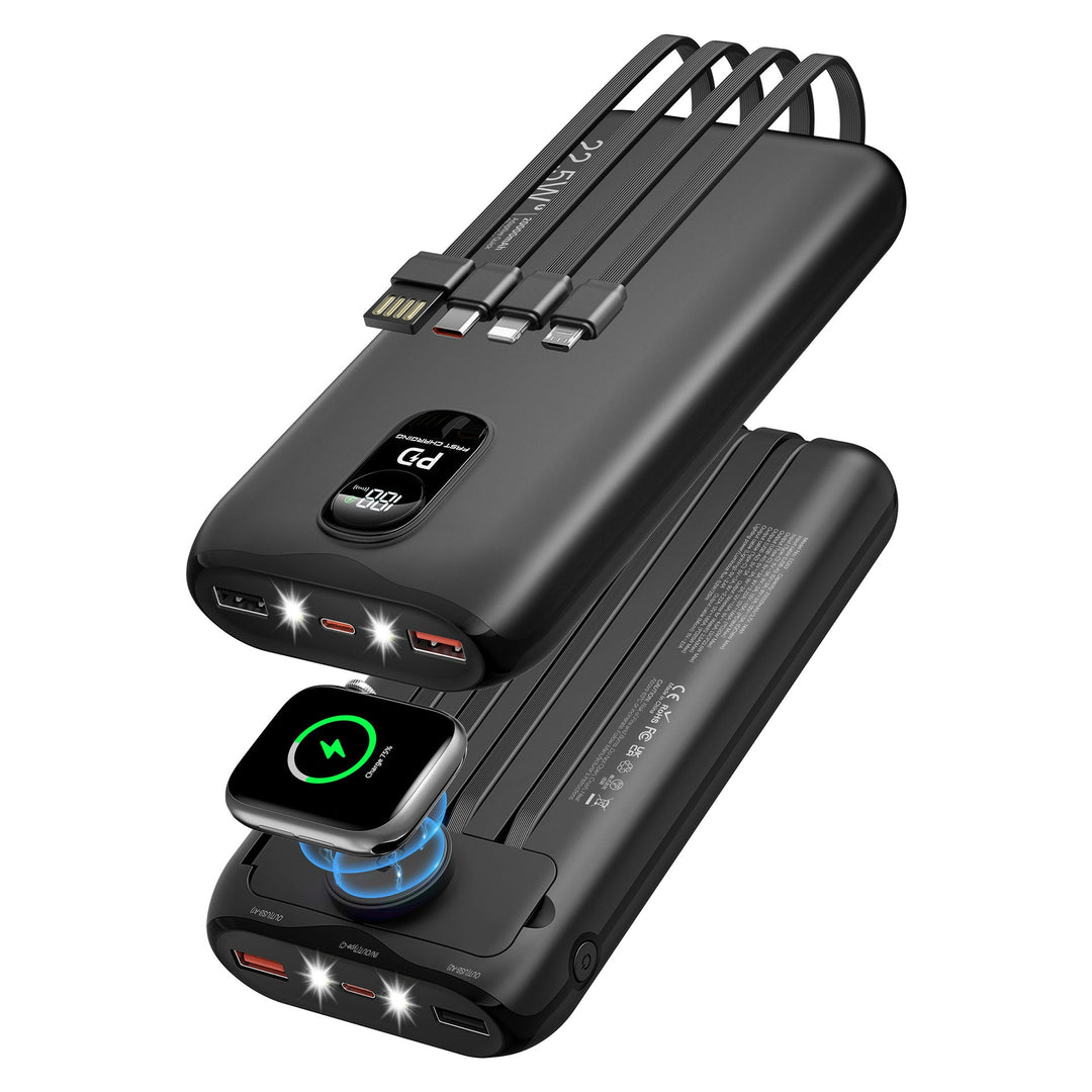Portable power bank with fast inductive charging and multiple USB ports Kalsten